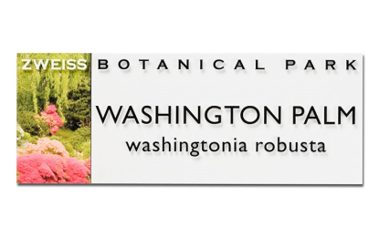 Washington Palm Botanical Garden Plaque