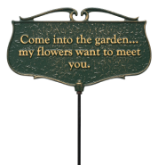 Come into the Garden Plaque