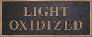 Light Oxidized bronze outdoor plaque finish