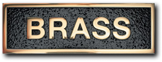 Polished brass outdoor plaque