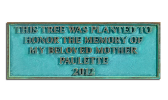 Memorial Tree Plaque
