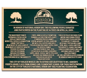 Recognition tree plaque
