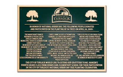 Metal Plaque that can be placed on a tree